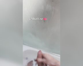 Shemale Shaffire aka Shaffire OnlyFans - Lick my spunk off the shower screen