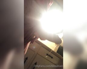 TS Alice Blaque aka bloodrain OnlyFans - The silhouette of my big drippy girlcock looks so pretty and huge! Ugh I wished