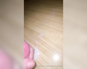 TS Alice Blaque aka bloodrain OnlyFans - Here’s a custom cumshot I did! It’s cum on a surface” and it’s the 2nd one