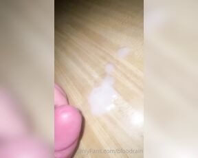 TS Alice Blaque aka bloodrain OnlyFans - Here’s a custom cumshot I did! It’s cum on a surface” and it’s the 2nd one