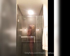 TS Theebigdickfoxx aka theebigdickfoxx OnlyFans - Jerk off while you shower with Megan Foxx