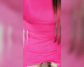 TS Livia Marques aka liviamarques OnlyFans - Pink dress and much cum #bigload #cumshot #bigdick #bbc #transex