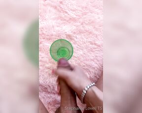 Stephanie Lovell TS aka Princess2_queen OnlyFans - First cum in the new green cup