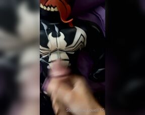 Stephanie Lovell TS aka Princess2_queen OnlyFans - I think Venom catching this load   clip