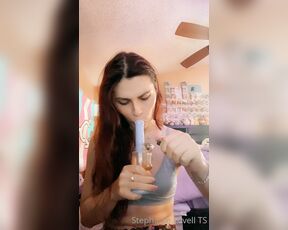 Stephanie Lovell TS aka Princess2_queen OnlyFans - Let’s smoke baby