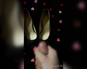 Stephanie Lovell TS aka Princess2_queen OnlyFans - Jerking off my bgc then cumming on one of my favorite pair of heels  clip 2