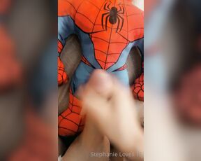 Stephanie Lovell TS aka Princess2_queen OnlyFans - Covering Spider Man with my cum