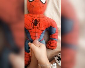 Stephanie Lovell TS aka Princess2_queen OnlyFans - Covering Spider Man with my cum