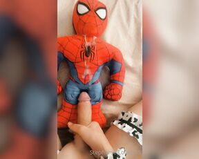 Stephanie Lovell TS aka Princess2_queen OnlyFans - Covering Spider Man with my cum