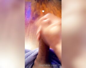 Stephanie Lovell TS aka Princess2_queen OnlyFans - Spiting on my cock and playing with, Snapchat post!