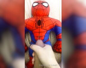 Stephanie Lovell TS aka Princess2_queen OnlyFans - Cumming on my spider man