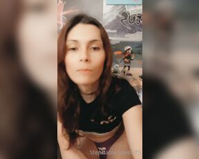 Stephanie Lovell TS aka Princess2_queen OnlyFans - Pull down my sweats and play with my girl cock! 1