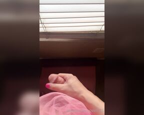 Stephanie Lovell TS aka Princess2_queen OnlyFans - Jerking off my girl cock in front of the window