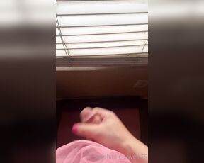 Stephanie Lovell TS aka Princess2_queen OnlyFans - Jerking off my girl cock in front of the window