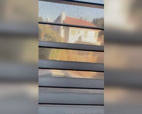 Stephanie Lovell TS aka Princess2_queen OnlyFans - Jerking off my girl cock in front of the window