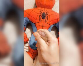 Stephanie Lovell TS aka Princess2_queen OnlyFans - Spiderman can’t get enough of my cum