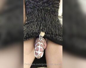 Stephanie Lovell TS aka Princess2_queen OnlyFans - Teasing my girl cock in my chastity small clip