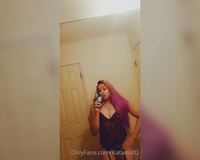 TS katanaXO aka katanaxo OnlyFans - I really need my own privacy lol this bathroom shit aint