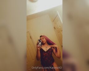 TS katanaXO aka katanaxo OnlyFans - I really need my own privacy lol this bathroom shit aint