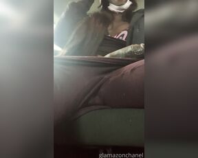 TS Glamazon aka hungxhottie OnlyFans - Busted a good one in the back of the car to my favorite big booty hood