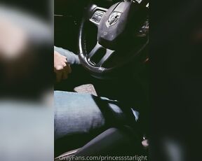 PrincessStarLight aka princessstarlight OnlyFans - A little car play while waiting in the drive thru tonight It was a long