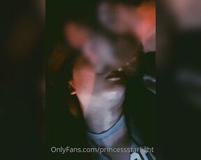 PrincessStarLight aka princessstarlight OnlyFans - A little car play while waiting in the drive thru tonight It was a long