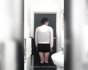 TS Missy aka silksatinmissy OnlyFans - Wearing something sexy underneath is so empowering, and the nylon apron is an added layer that