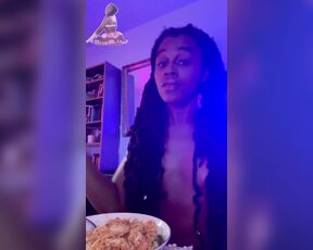 ThiccyTheDoll aka thiccythedoll OnlyFans - Do i look cute eating noodles and watching reality