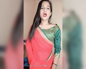 Tanushemale21 aka tanushemale21 OnlyFans Video - Red  saree cumshoot