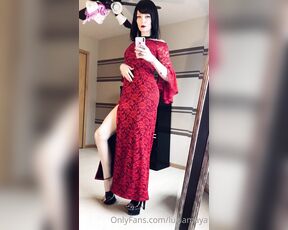 TS Lucia Maya aka luciamaya OnlyFans Video - High Slit Bell Sleeve Maxi Dress Bonus Video