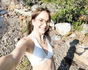 LolaPrincessCD aka lolaprincesscd OnlyFans Video - A secret beach in the middle of a forest is the perfect spot for some solo