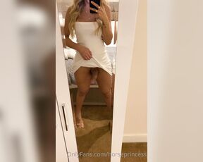 TS Horseprincess aka horseprincess OnlyFans Video - did you like my white dress loves Vocês gostam do meu vestindo branco amores