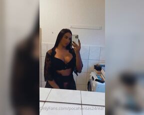 RealPoca24CM aka pocahontas24real OnlyFans Video - Something very huge under this black lingerie