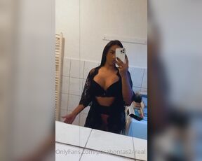 RealPoca24CM aka pocahontas24real OnlyFans Video - Something very huge under this black lingerie