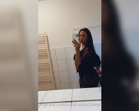 RealPoca24CM aka pocahontas24real OnlyFans Video - Something very huge under this black lingerie