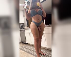 TS Hottestlatina aka hottestlatina OnlyFans Video - You want me to serve you a cup of juice daddy like this