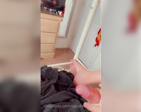 Julia aka Carolinebabiee OnlyFans - Omgg I was edging myself so much my cum came out a little with my pre cum 1