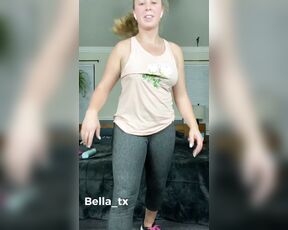 TS Bella aka Bella_tx OnlyFans - This ones for the piggies who love post workout sweat and filth!