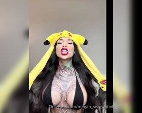 Megan Mora Ts aka megan_sexsymbol - 01-21-2021 OnlyFans Video - PIKA PIKACHU Throw milk on me  Lanzar Leche sobre Mi