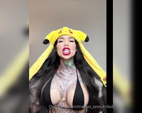 Megan Mora Ts aka megan_sexsymbol - 01-21-2021 OnlyFans Video - PIKA PIKACHU Throw milk on me  Lanzar Leche sobre Mi