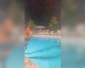 AJ180 aka Aj180 OnlyFans - Decided to get into the pool for a bit