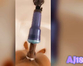 AJ180 aka Aj180 OnlyFans - You Want It Showering Fleshlight Dirty talking Twerking Oil thick cumshot