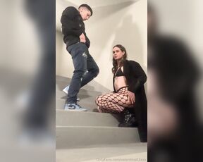 TS Valentina‍ aka valentina01xxx - 10-14-2024 OnlyFans Video - WE FUCK ON THE STAIRS  The neighbors almost discovered us, we couldnt hold back the