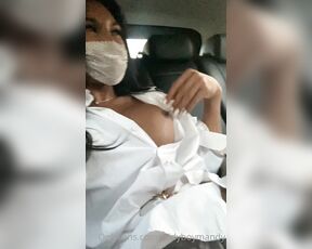 Ladyboy Mandy aka leidyboymandy - 07-31-2021 OnlyFans Video - Preview of my video while Im playing with myself on the cab teasing the cab driver