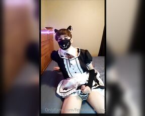 Femboy_Gaming aka Femboygaming OnlyFans - Here is some maid jerk off stuff for you gamers! I think Spaghetti looks sexy af in this outfit don