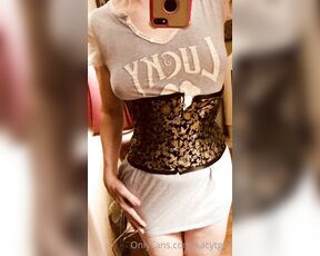 Kacy TGirl aka kacytgirl - 09-08-2020 OnlyFans Video - doing daily waist training corset work for the hourglass lookyes, corset is a bit tattered, but