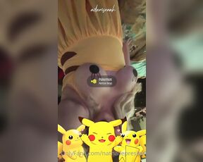 Nathalie Presley aka nathaliepresley - 10-30-2021 OnlyFans Video - Pikachu shakes her tits and twerks for you