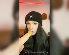 TS Eevie_chan aka eevie_chan - 01-30-2022 OnlyFans Video - Ruining my lipstick on your cock