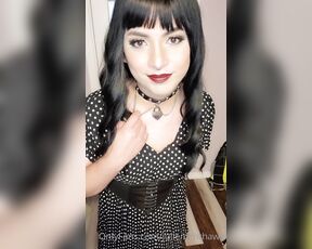 Julie Nighthawk aka julienighthawk - 03-13-2021 OnlyFans Video - Your Goth Girlfriend is hiding her special outfit under her little dress  Trying to do