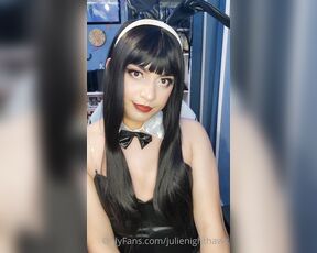 Julie Nighthawk aka julienighthawk - 04-14-2023 OnlyFans Video - Bunny girl ruins her pantyhose